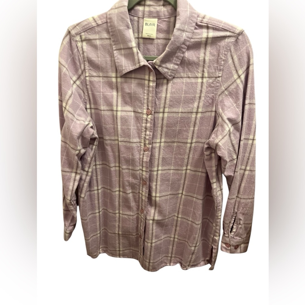 Blair Plaid Button-Up Shirt Like New - Picture 2 of 4